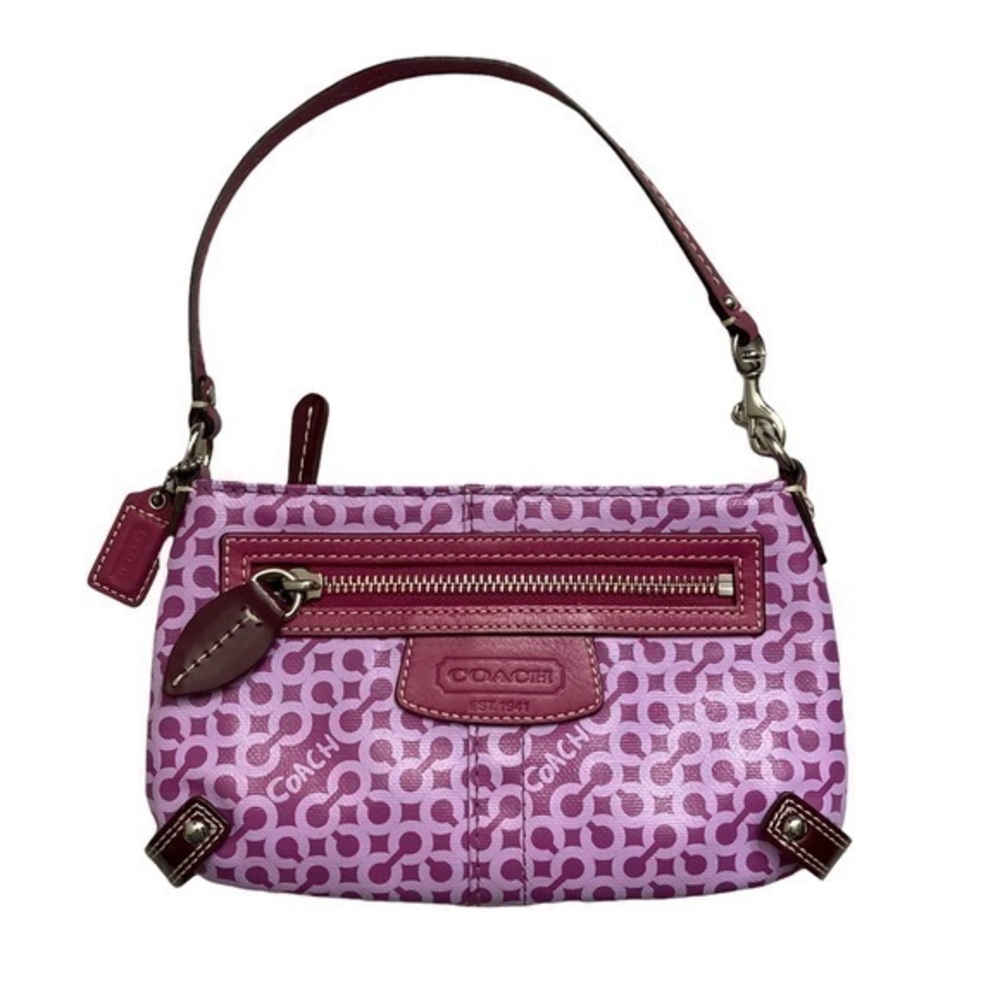 Coach purple c mini bag wristlet